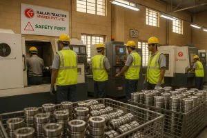 Tractor spare parts manufacturing plant in Rajkot, Gujarat showcasing precision machinery and high-quality components
