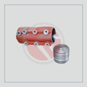 Swaraj 90mm ram cylinder with piston, 249mm short length, part number 5038-A.