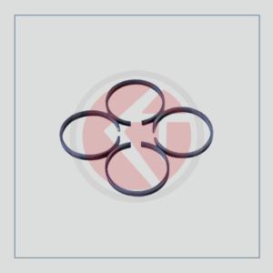 Massey Ferguson 1035 23mm standard square piston ring set of 4 pieces, reference 190848M1, part number 4083.