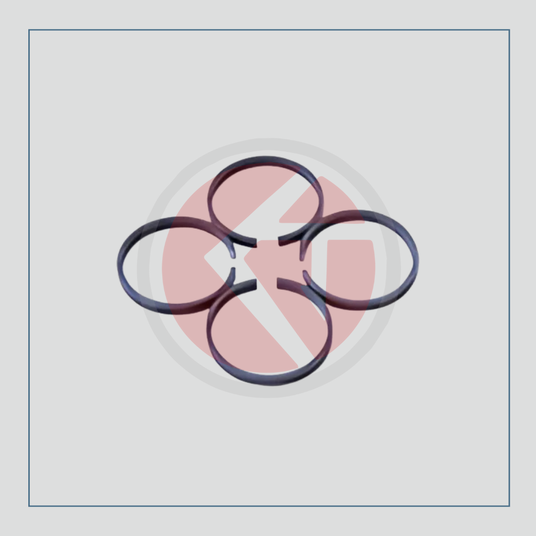 Massey Ferguson 1035 23mm standard square piston ring set of 4 pieces, reference 190848M1, part number 4083.