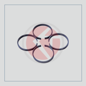 Massey Ferguson 245/135 25mm square piston ring set of 4 pieces, reference 897493M01, part number 4124.