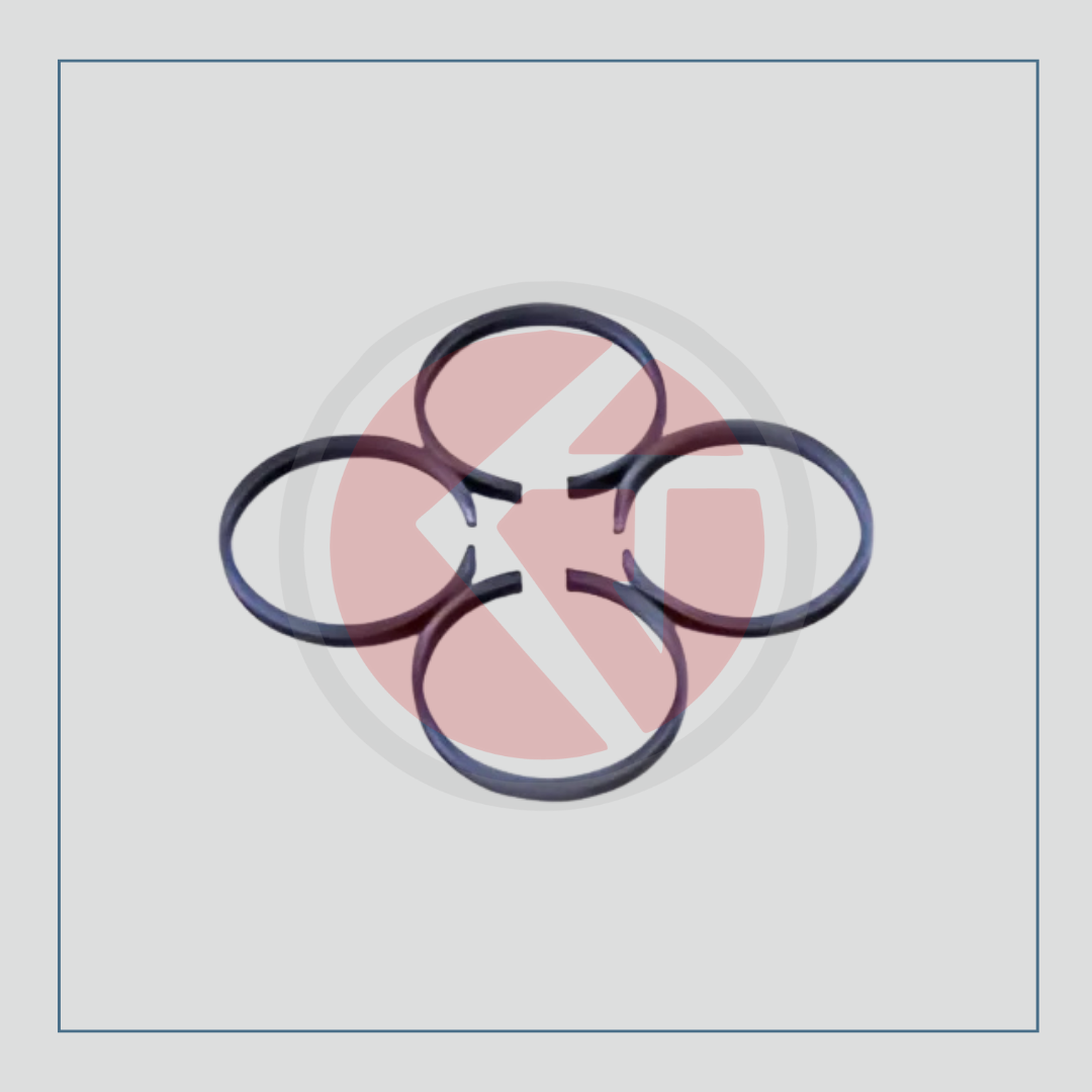 Massey Ferguson 245/135 25mm square piston ring set of 4 pieces, reference 897493M01, part number 4124.