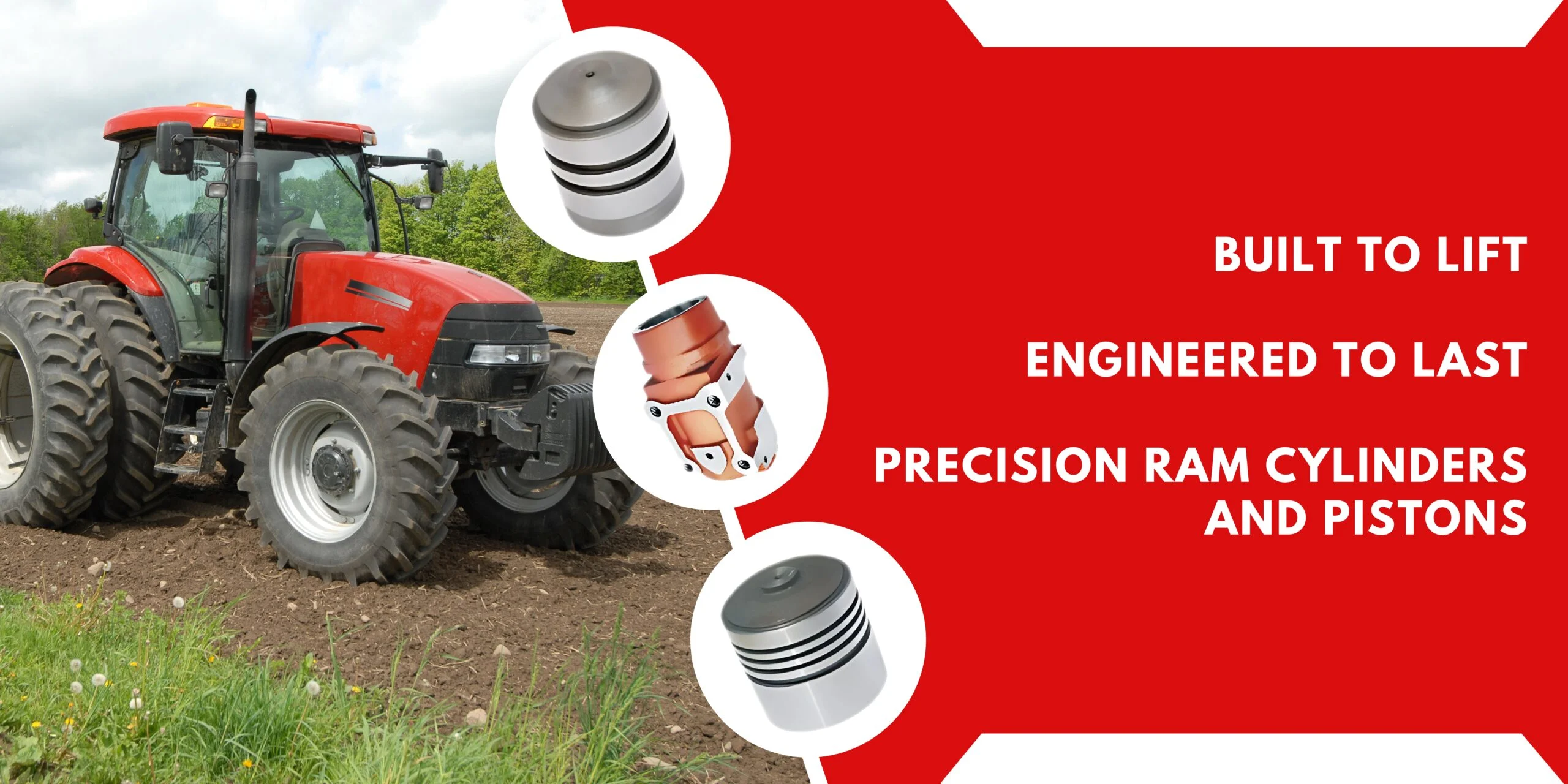Durable precision ram cylinders and pistons engineered for long-lasting tractor performance