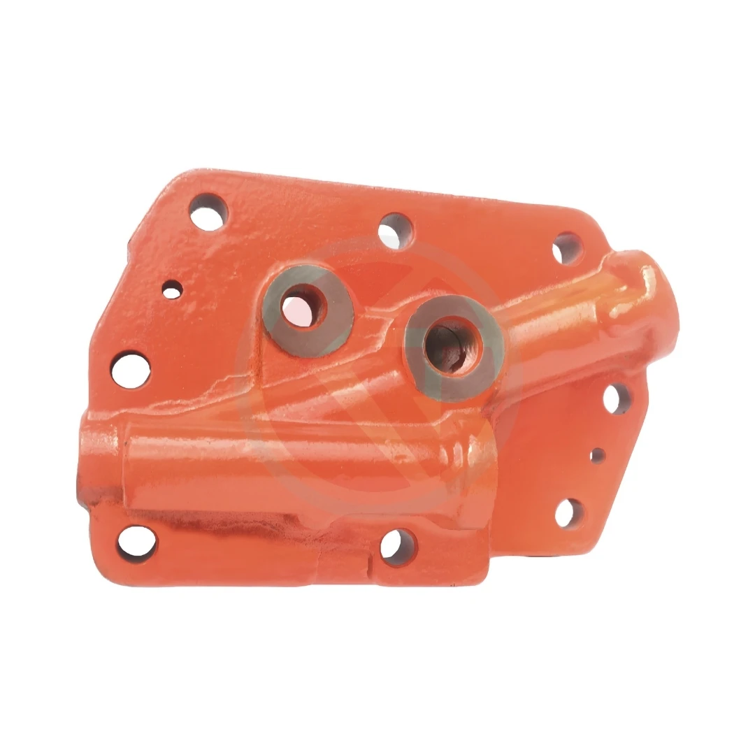 Orange control valve head plate with piston assembly for Inter 40HP tractors, part number 3072.