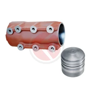Swaraj 90mm ram cylinder with piston, 249mm short length, part number 5038-A.