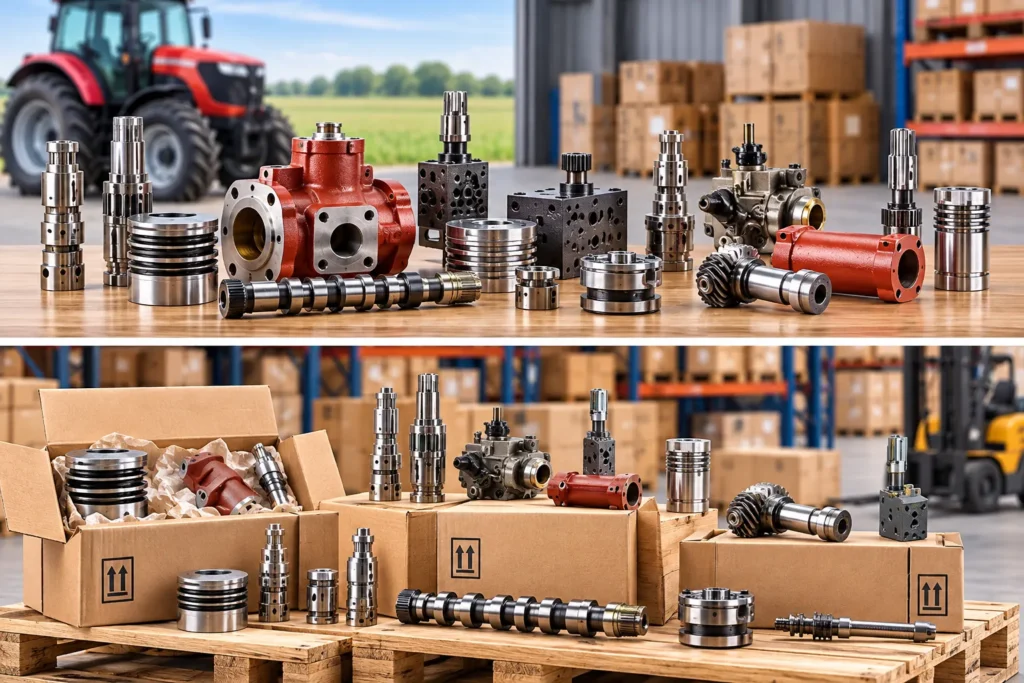 Peças para tratores preparadas para fornecimento B2B, distribuição e exportação pela Kalapi Auto.